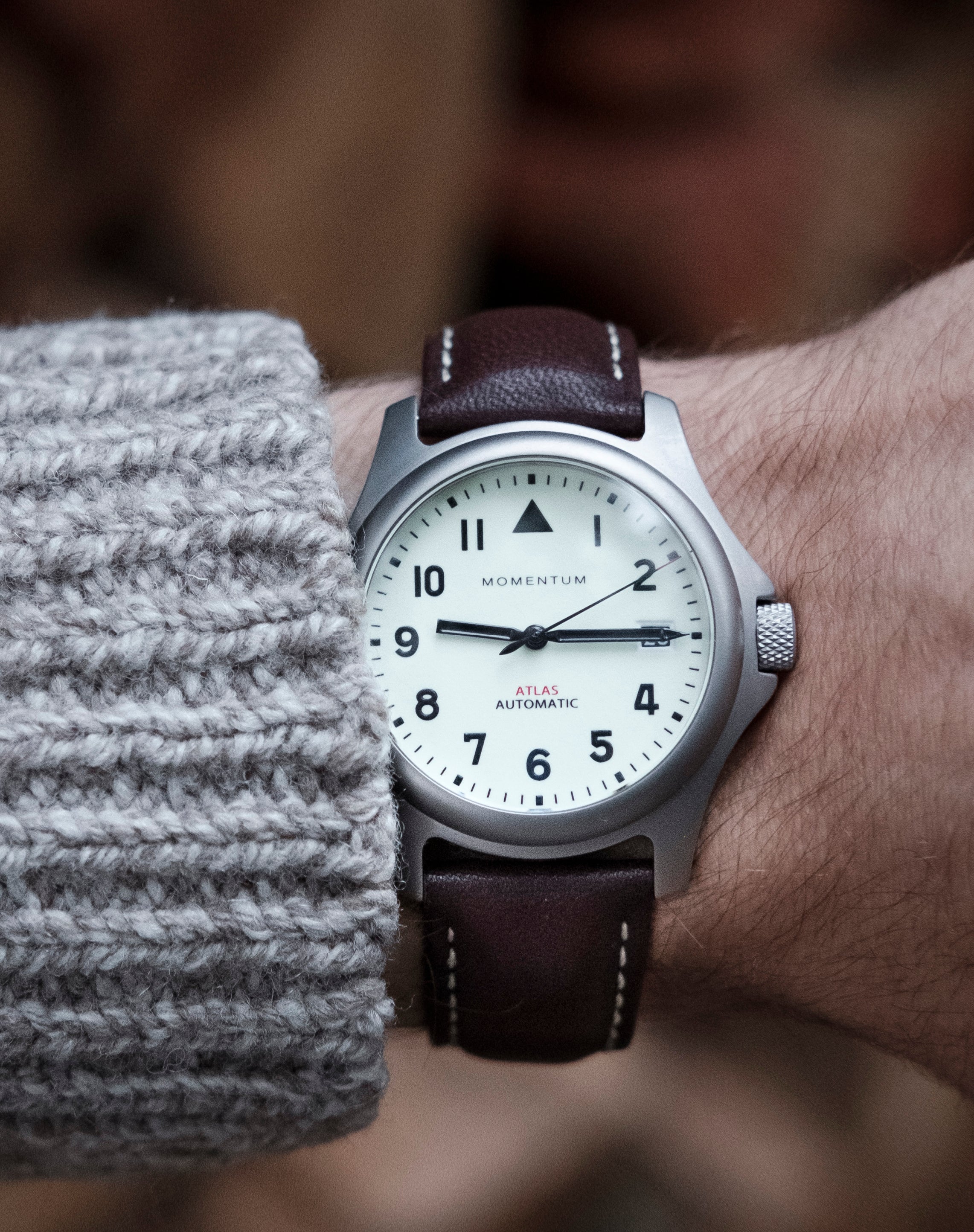 Atlas Automatic [38mm] - White Full Lume - Image 3